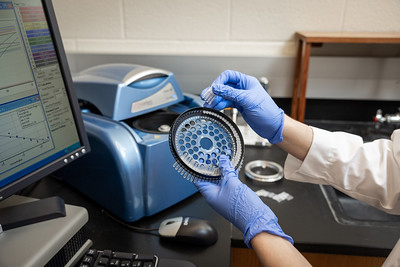 Forensic Science Student in the Lab