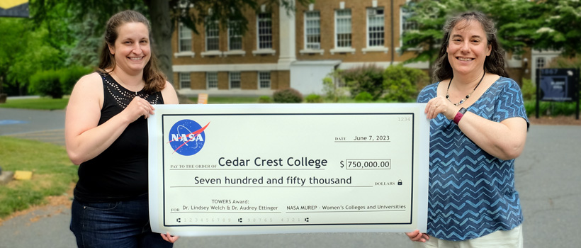 Large check from NASA