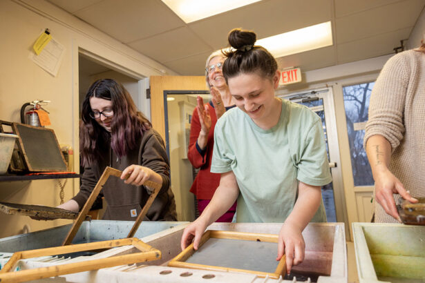 Students working in the Art studio