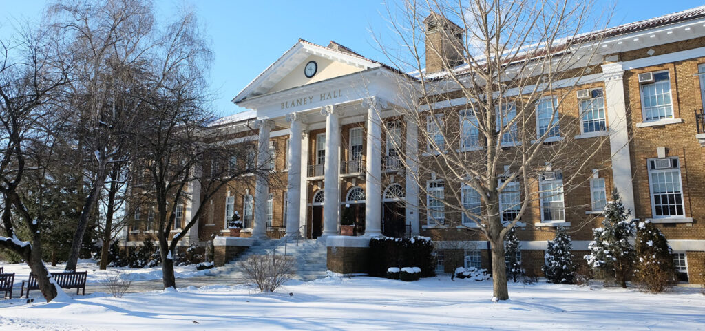 Blaney Hall in the Snow